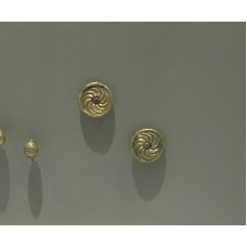 Gold buckles with image of Borjgali, Gregorian swastika